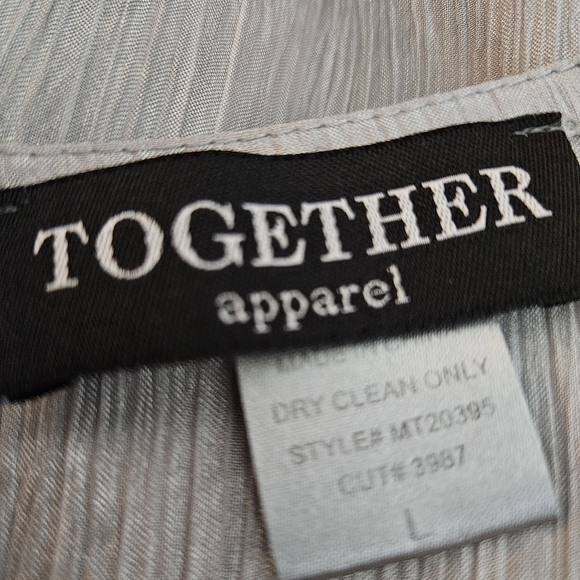 Together Apparel Silver Blouse - Size Large - Picture 3 of 3